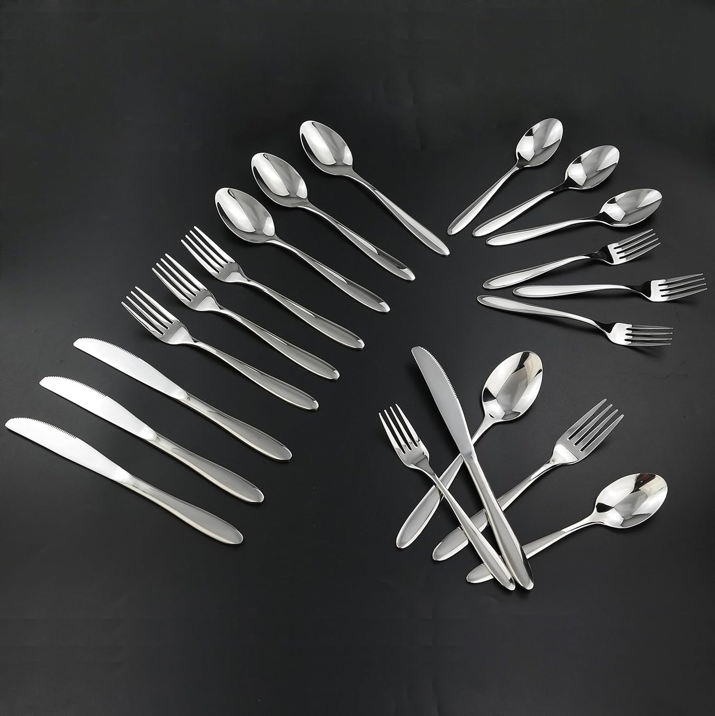 Ramddy 18/10 Stainless Steel Flatware Set for 12, Silverware Set