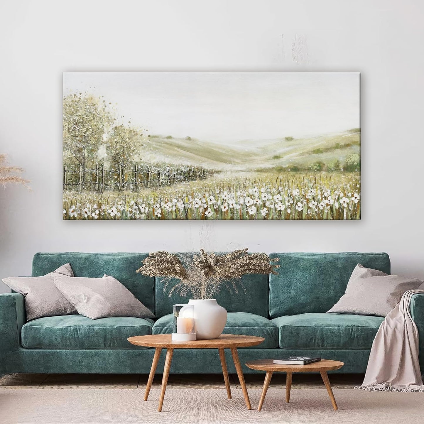 QSQ Canvas Wall Art Decor - Natural Paintings Modern Landscape Wall Decorations - Living Room, Bedroom, Kitchen, Office - 24"48"