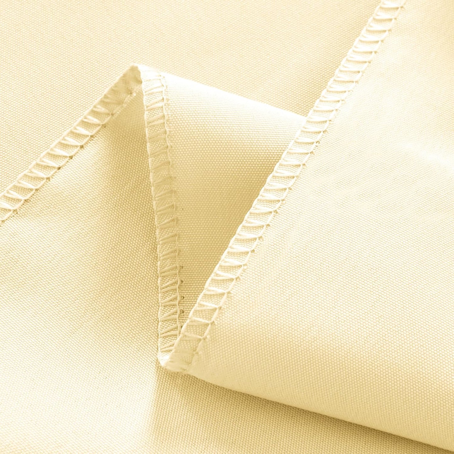 2-Pack 60x84 inch Beige Table Cloths, Solid Stain and Wrinkle Resistant Oblong Tablecloth, Premium Plain Weave Polyester Fabric Rectangle Table Linen Covers for Hotel, Banquet