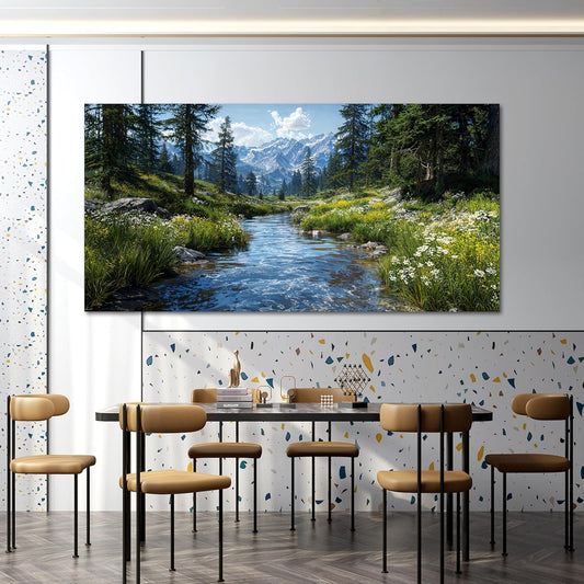 Large Canvas Wall Art Decor Artwork For Walls Green Landscape Wall Art Decor Wall Art Pictures For Living Room Nature Oversized Wall Art Prints Bedroom Kitchen Office Wall Decoration 29" X 58"