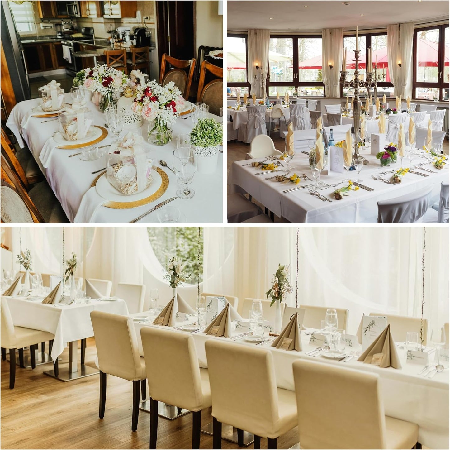 6-Pack 60x84 inch Royal Blue Table Cloths, Solid Stain and Wrinkle Resistant Oblong Tablecloth, Premium Plain Weave Polyester Fabric Rectangle Table Linen Covers for Hotel, Banquet