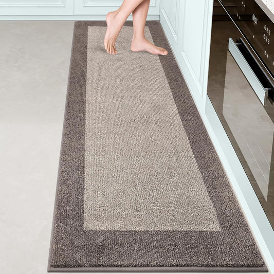 Machine Washable Kitchen Rug 24" x 84", Non Slip Kitchen Mat for Floor, Absorbent Entrance Runner Rug for Bedroom, Hallway, Bathroom, Door (Roll Packing)