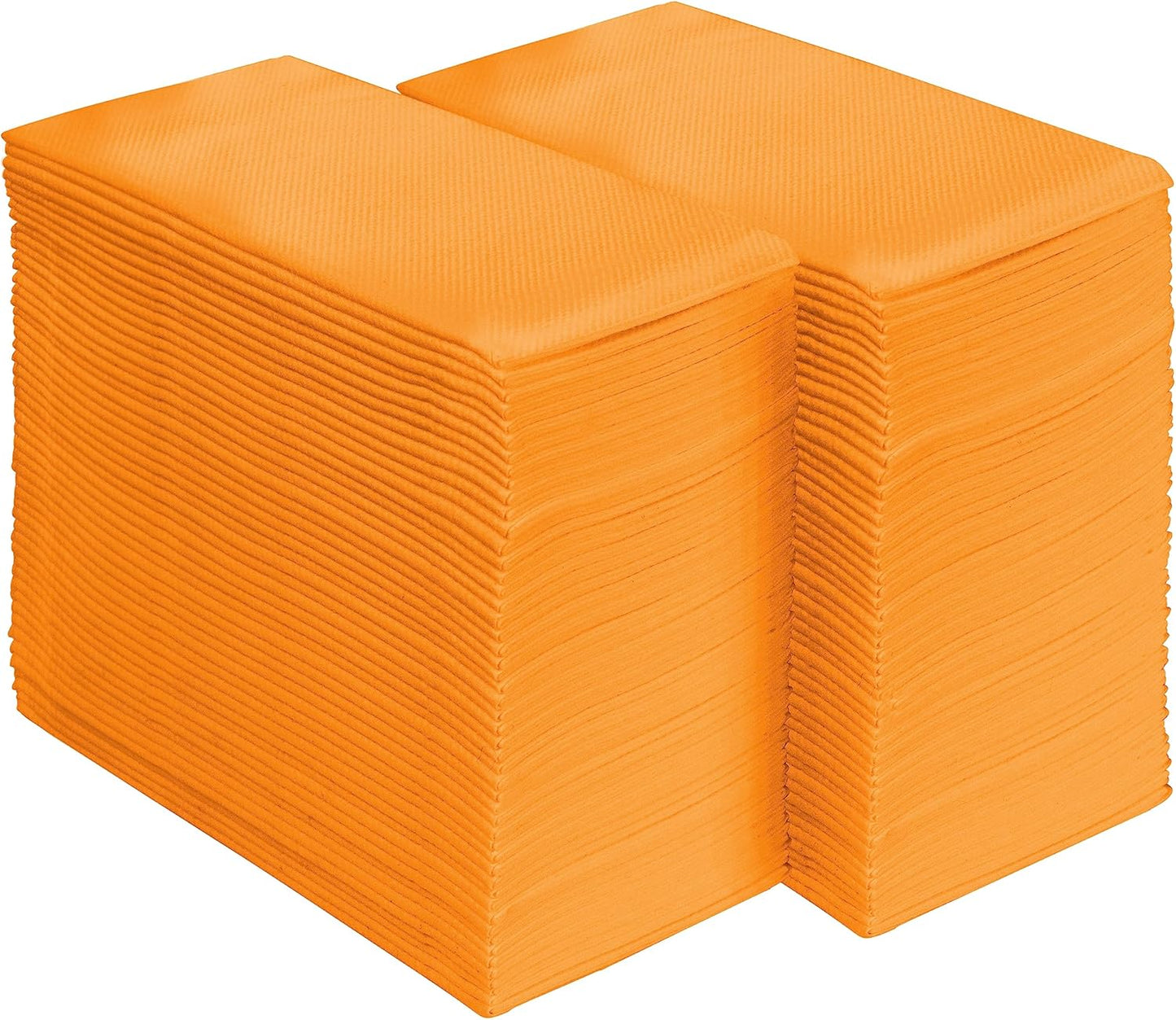 AMERICAN HOMESTEAD Paper Napkins - Orange Disposable Linen-Like Dinner Napkins - Restaurant-Quality Table Serviettes for Weddings, Parties, and Events - 15.75" x 15.75" - 50 Count