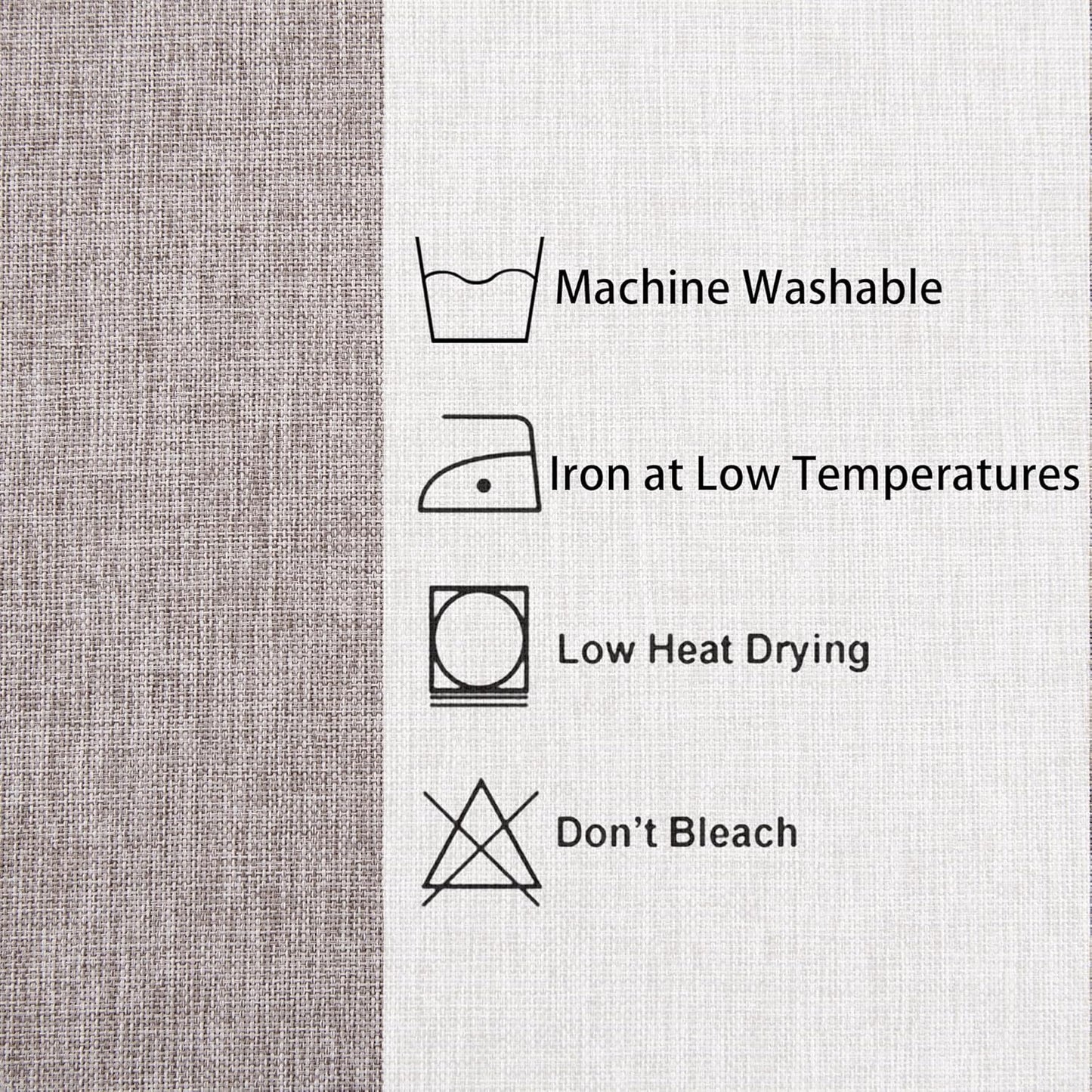 Hiasan Faux Linen Square Tablecloth - Wrinkle and Stain Resistant Washable Table Cloth for Kitchen Dining Room Holiday Table Cover for Party Dinner, Stone, 30 x 30 Inch