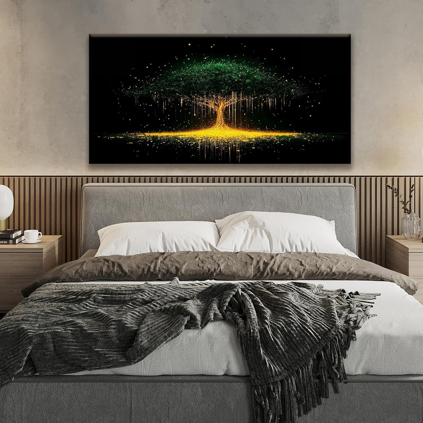 Tsomzxng Black Abstract Wall Art For Living Room Canvas Art Wall Decor Print Modern Gold Tree Wall Art Landscape Painting Picture For Bedroom Office Apartment Hotel Home Decoration 24 X 48 In