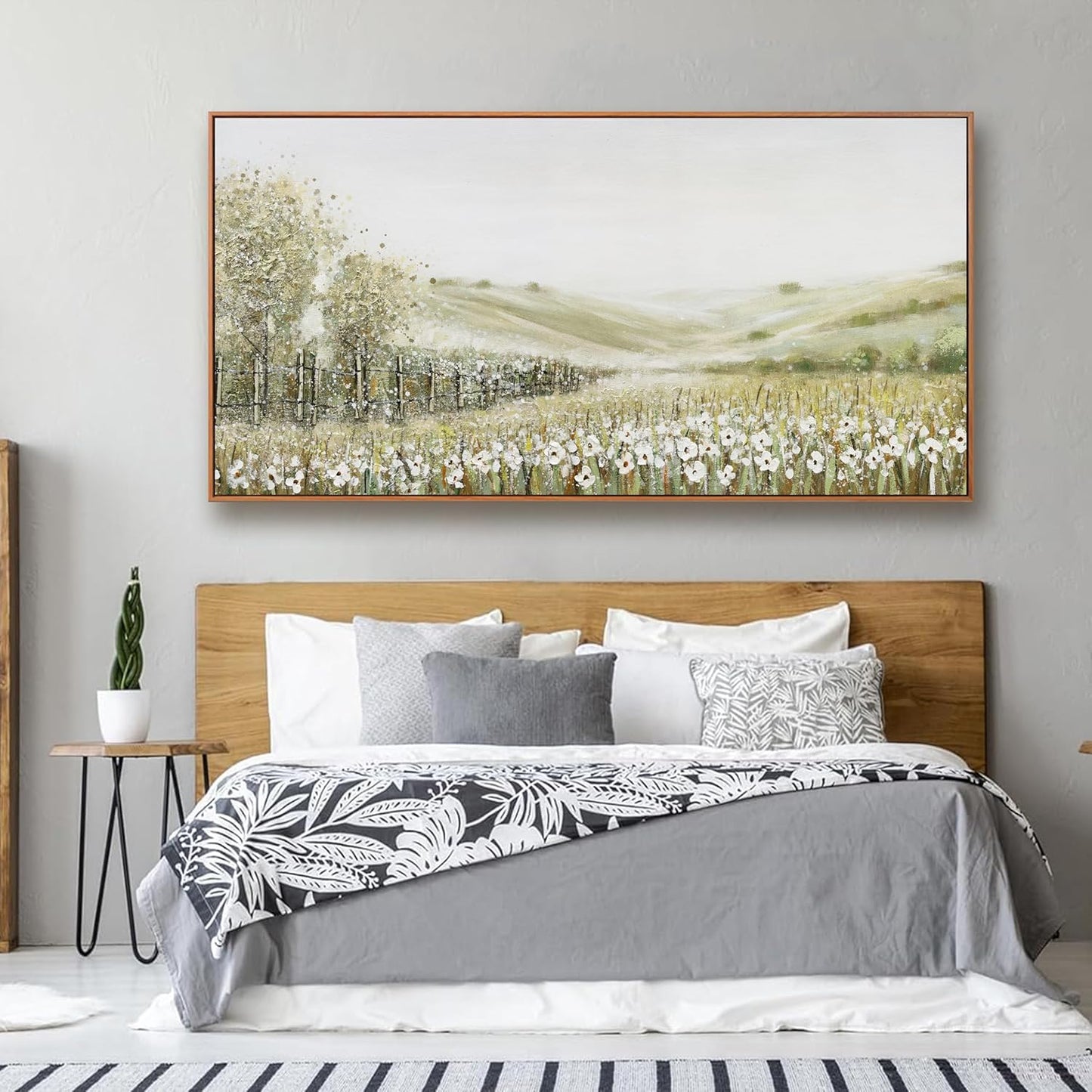 Canvas Wall Art Decor Home paintings Wall Art Prints Modern Framed Wall Decorations Natural Mountain Wilderness Landscape Artwork for Living Room Bedroom Kitchen Office Decor 24×48 inch