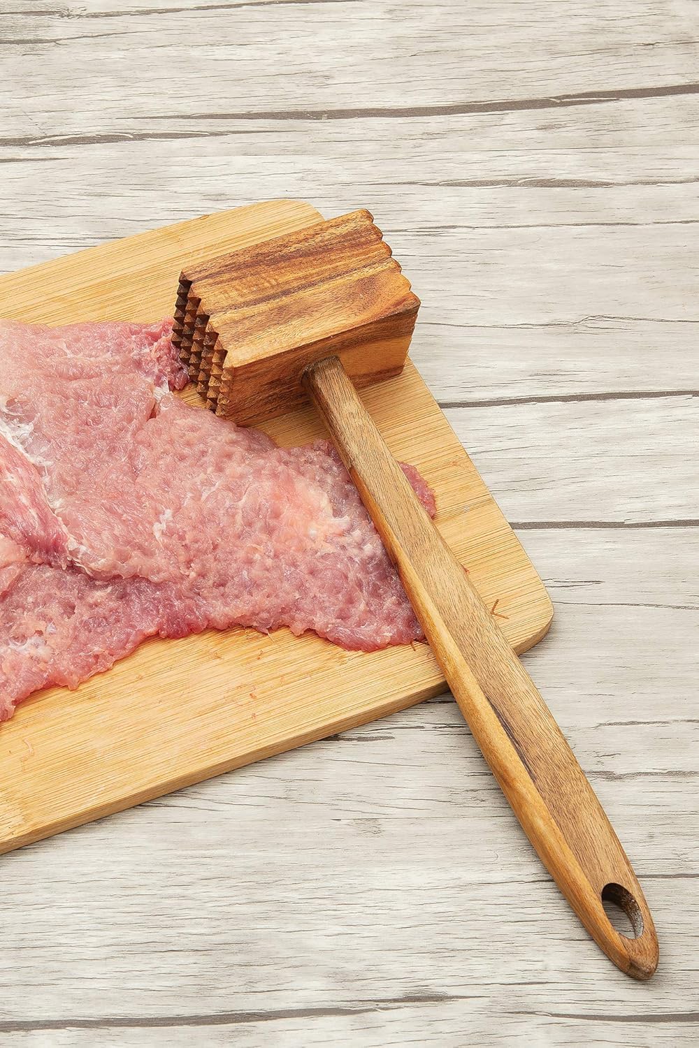 Ironwood Gourmet Acacia Wood Meat Tenderizer, 11.5-inches, Brown