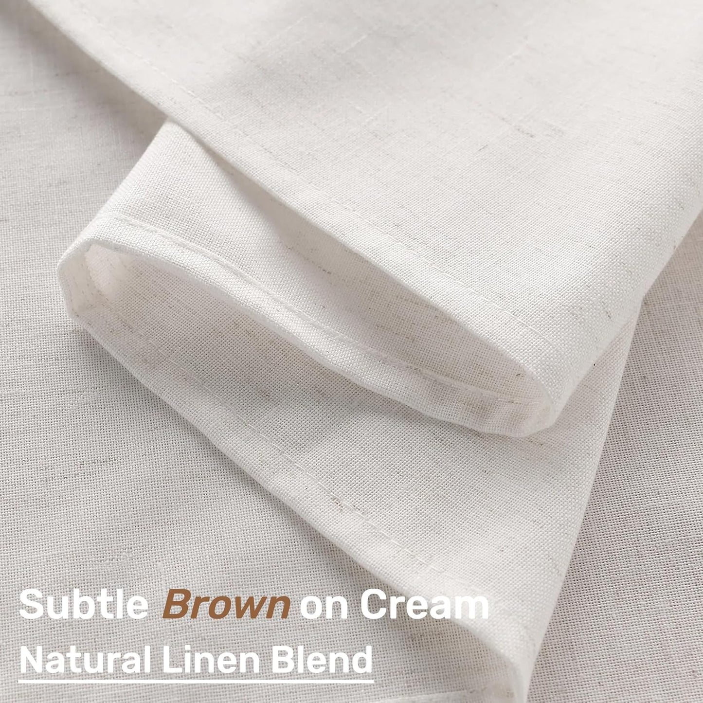 Cream Linen Table Cloths for 4 Foot Rectangle Tables Neutral Earth Tone Light Beige Ivory White Farmhouse Style Ivory White Champagne Fabric Table Cover for 4 Foot Tables 6ft 60x70 Inch