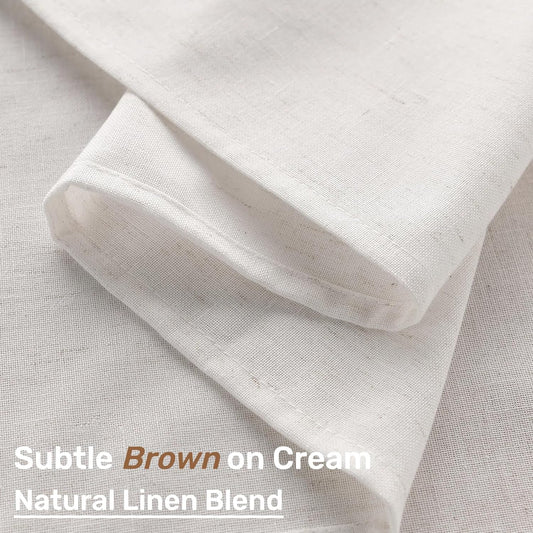 Cream Linen Table Cloths for 4 Foot Rectangle Tables Neutral Earth Tone Light Beige Ivory White Farmhouse Style Ivory White Champagne Fabric Table Cover for 4 Foot Tables 6ft 60x70 Inch