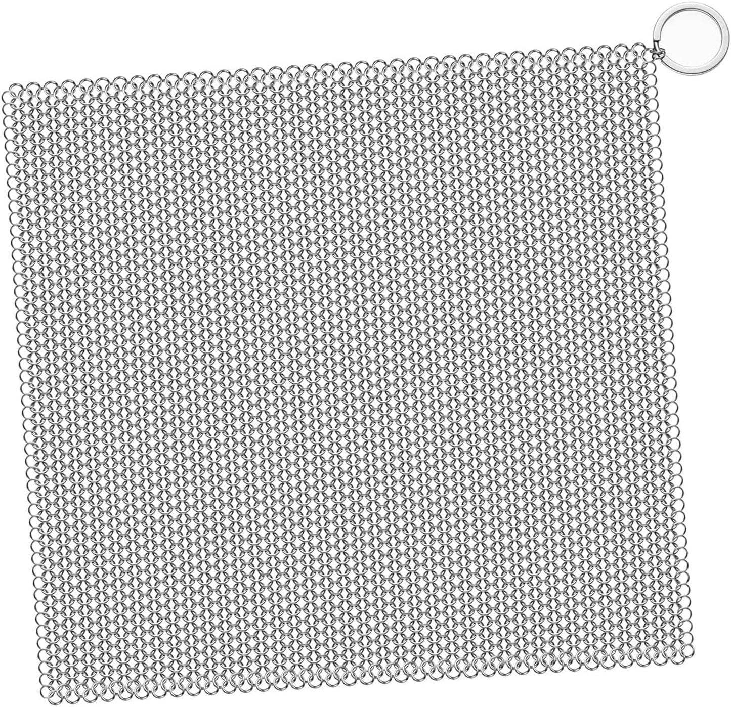 316L Stainless Steel Cast Iron Cleaner, Chainmail Scrubber,Kitchen Tool,Chain Mail Scrubber Cast Iron,for Hard Anodized Cookware, Pre-Seasoned Pans etc (15CM*20CM)