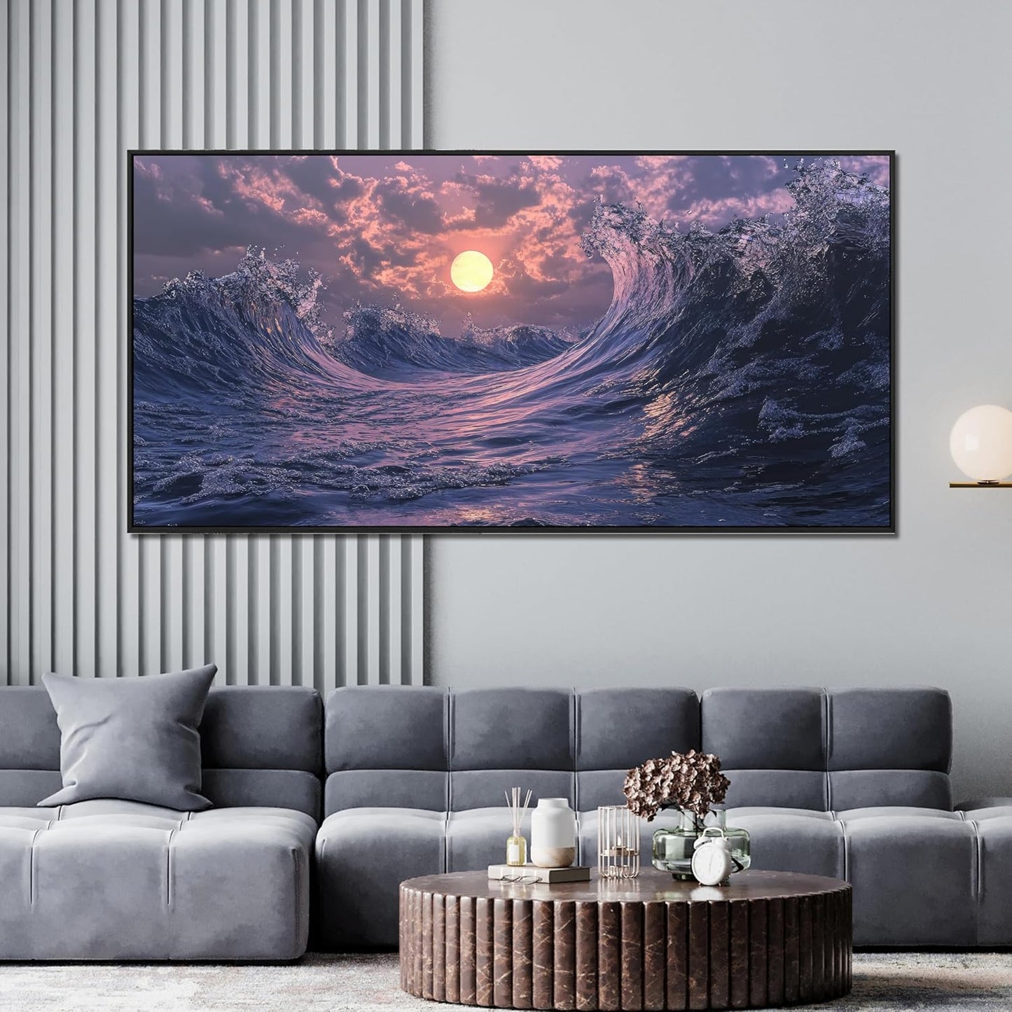 Canvas Wall Art Decor Large Framed Wall Art Prints Wall Art Pictures for Living Room Artwork for Walls Canvas Modern Art Wall Decor Coastal Landscap Wall Art Decorations Bedroom Office Decor 29" X 58"