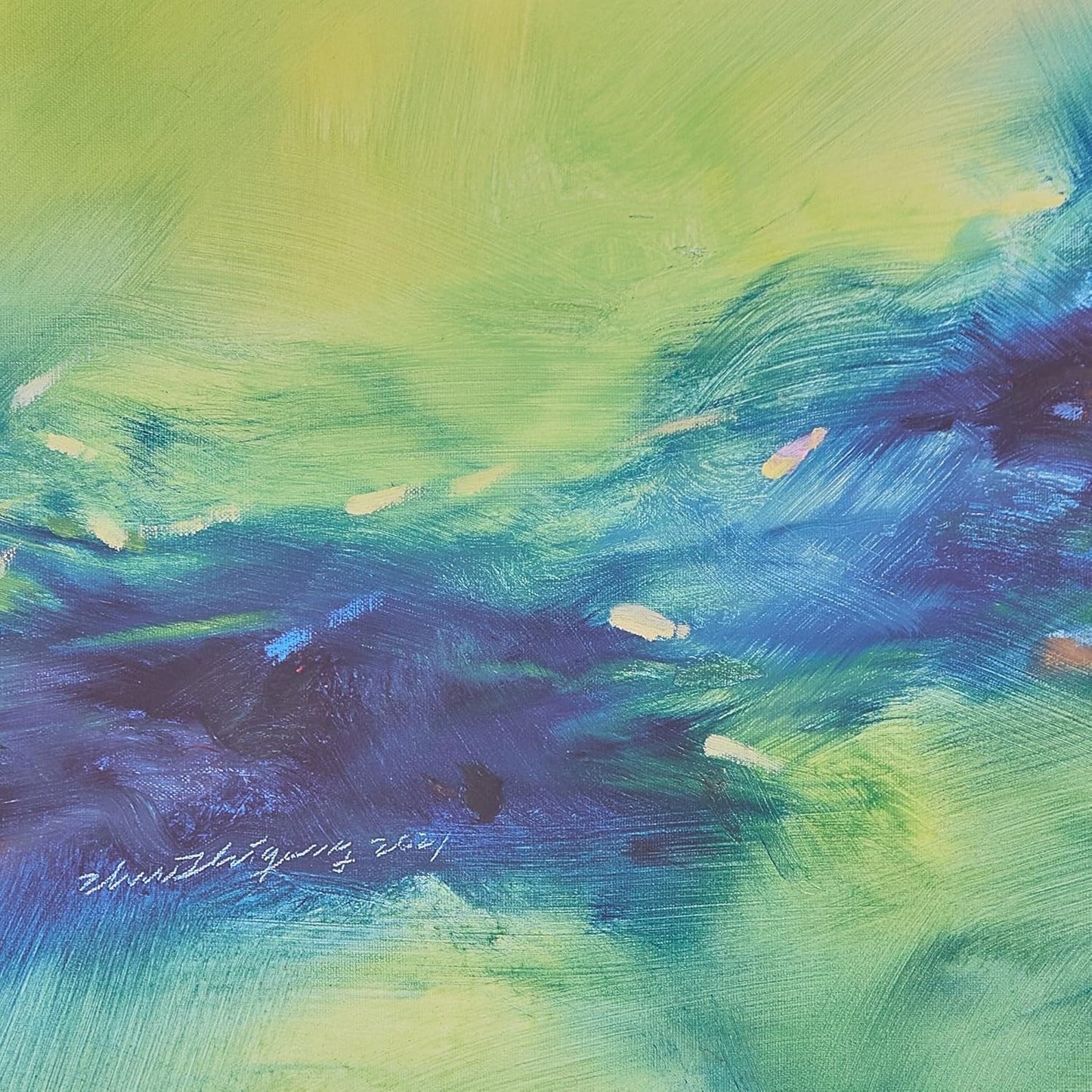 Gloliv Canvas Wall Art for Living Room – Abstract Wall Decor Painting, Artist-Authorized Reproduction Print – Modern Canvas Prints for Office, Bedroom, Bathroom & Kitchen Home Decor 23"x20"