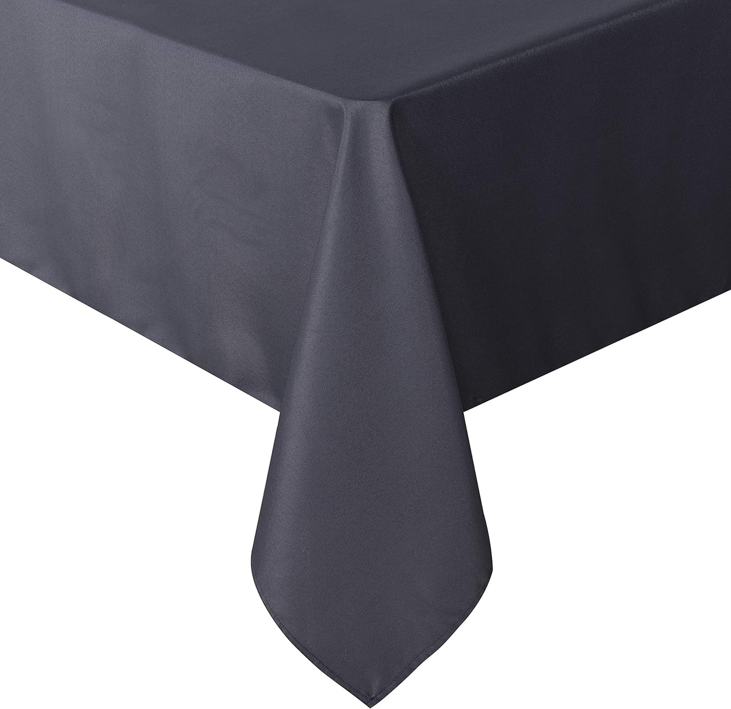 sancua Rectangle Tablecloth - 90 x 156 Inch - Water Resistant Spill Proof Washable Polyester Table Cloth, Decorative Fabric Table Cover for Dining Tables, Buffet Parties and Camping, Grey