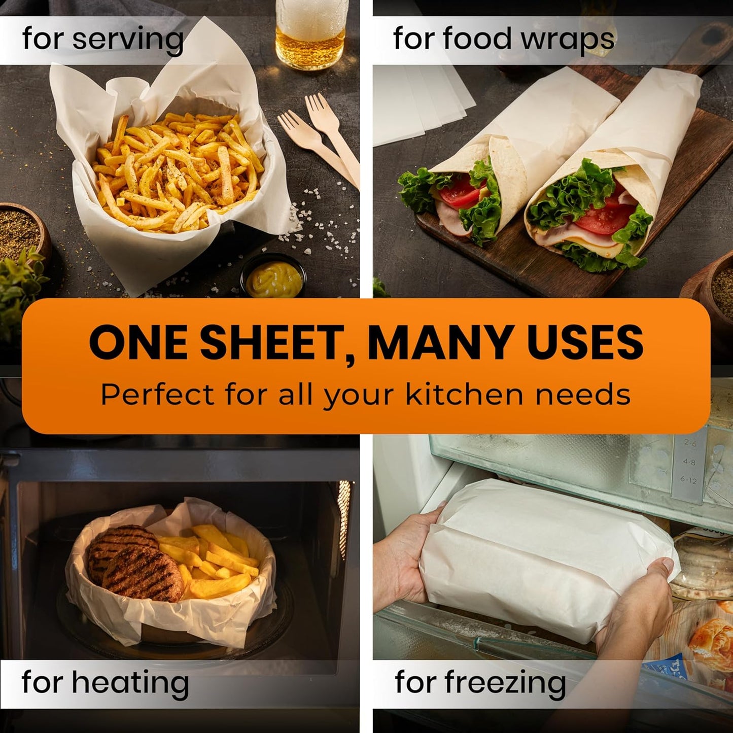 220 Pcs 9x13 Inch Parchment Paper Sheets by Baker's Signature | Parchment Baking Paper, Parchment Paper - Perfect for Baking, Precut Non-Stick Sheets, Eco-Friendly, Will Not Curl or Burn