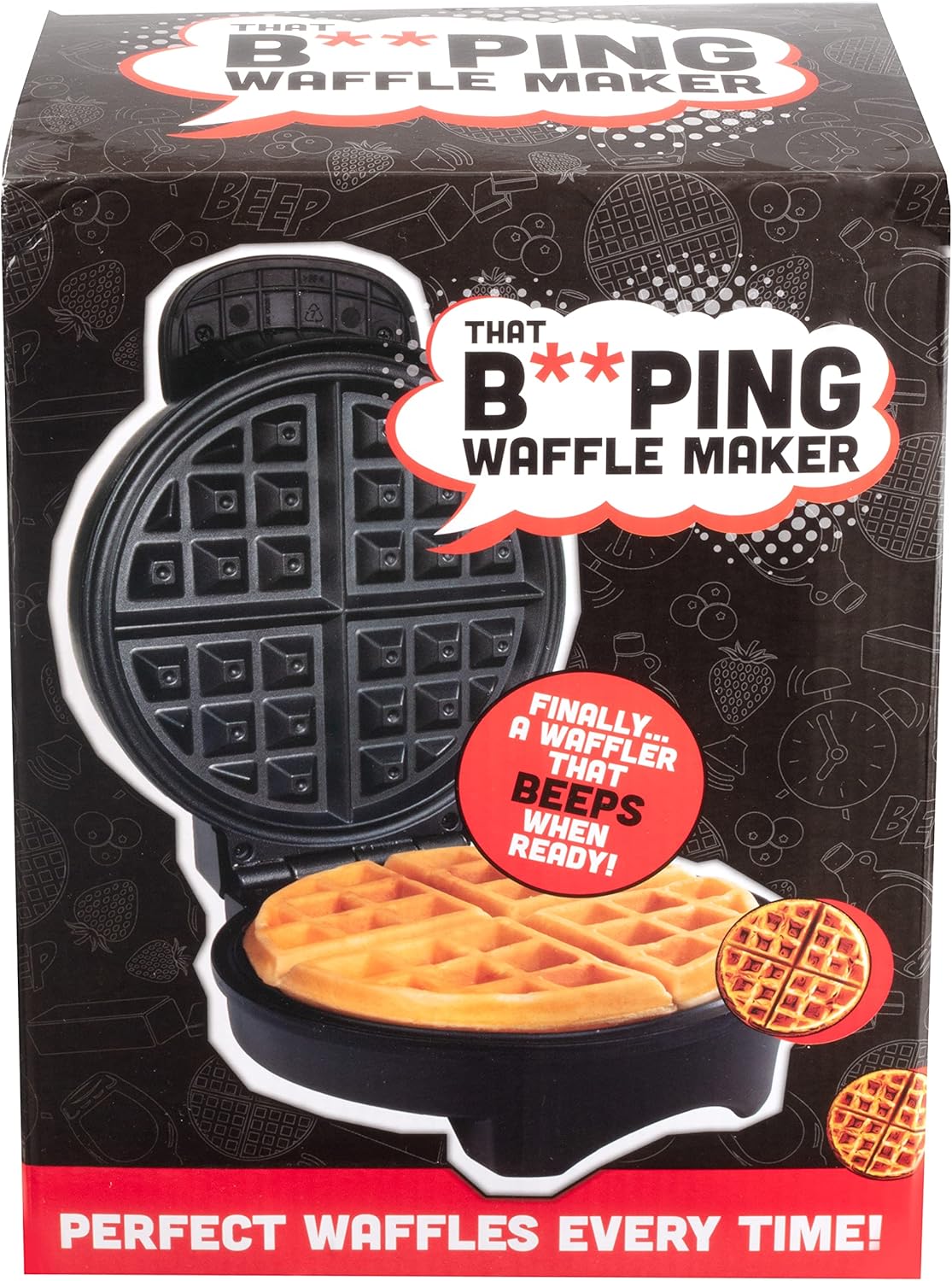 That BEEPING Waffle Maker- Personal 7" Belgian Waffler that BEEPS with Tone when Ready - Electric, Non Stick Griddle Iron w/Adjustable Browning Control- Unique Xmas Gift that Makes Breakfast Special