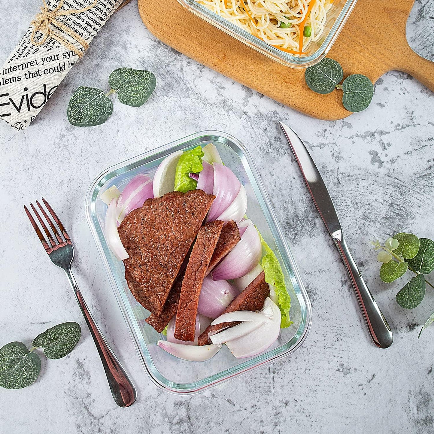 UMEIED 10 Pack Glass Food Storage Containers with Lids Leakproof, Airtight Glass Meal Prep Containers For Lunch, On The Go, Leftover, Dishwasher Safe