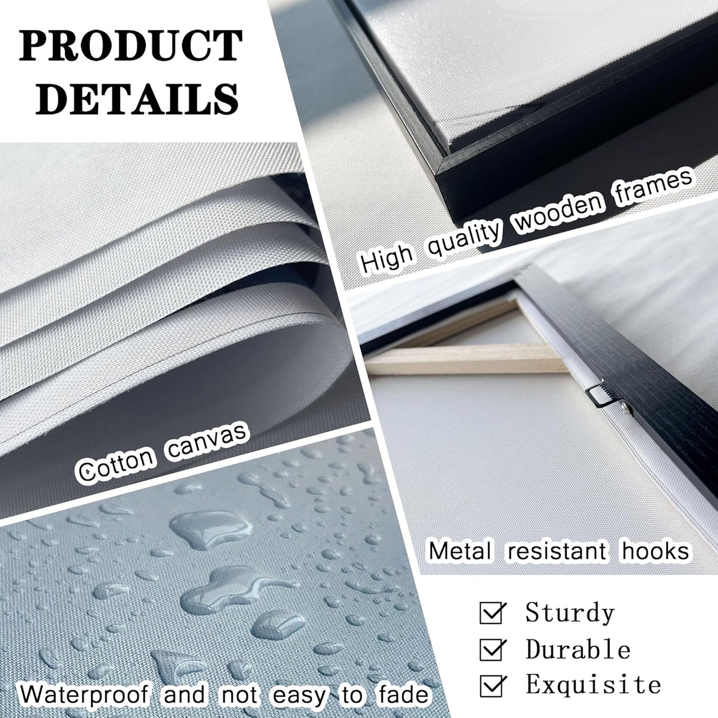 KLAKLA Blue and Gold Tree Wall Art - Birch Tree Forest Painting Pictures Framed Artwork for Living Room Bedroom Office Canvas Print Art Gorgeous Landscape Wall Art Home Decoration - 40x20 Inches