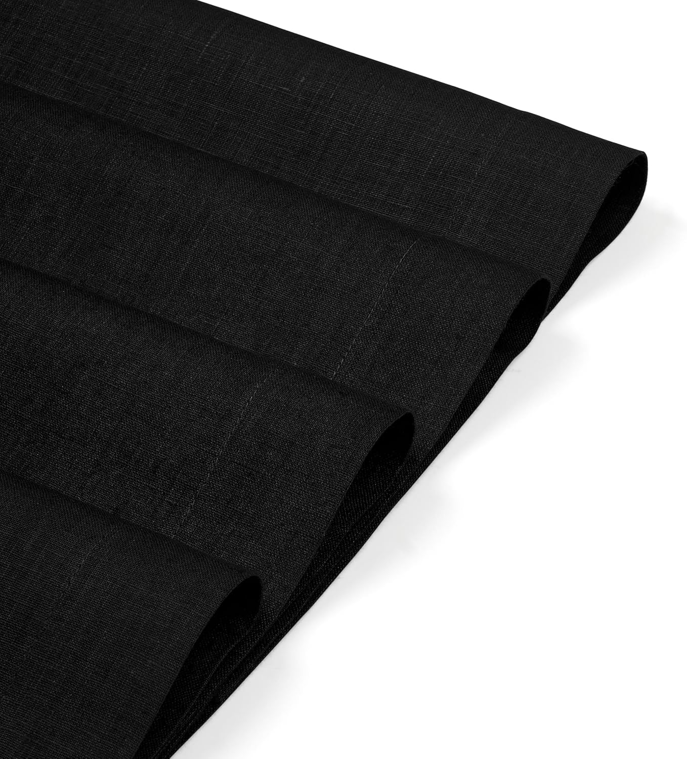 D'Moksha Homes Linen Black Placemats Set of 4-100% Pure Linen Placemats 14 x 19 Inch for Fall, Autumn and Halloween - Handcrafted and Machine Washable