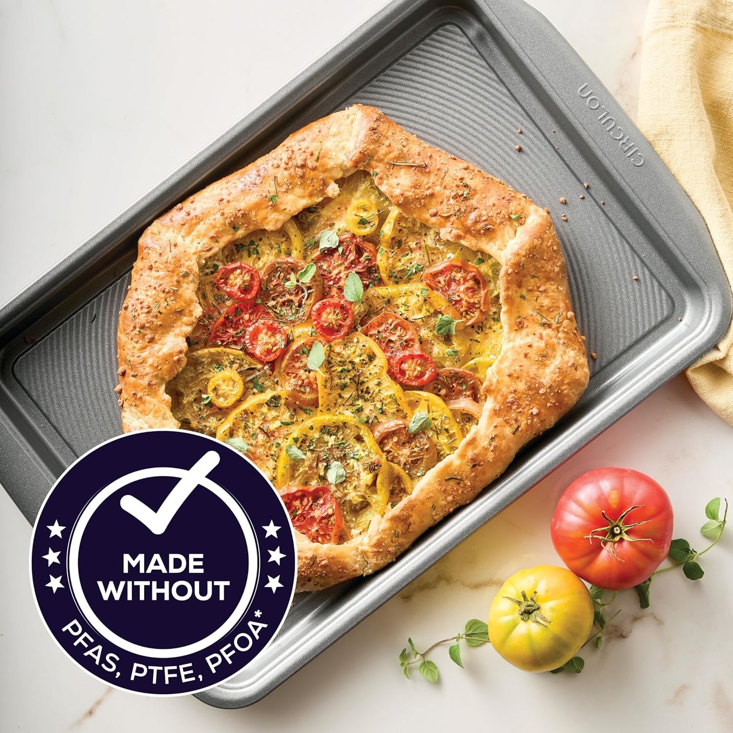 Circulon Nonstick Bakeware, Nonstick Cookie Sheet / Baking Sheet - 10" x 15", Gray