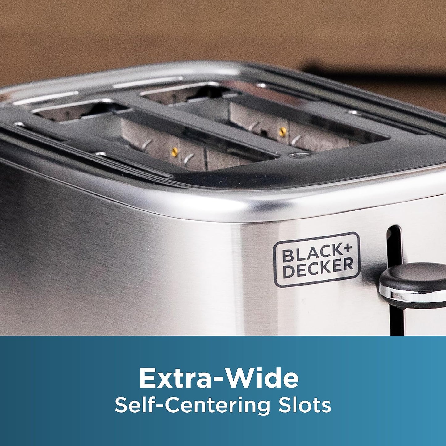 BLACK+DECKER® 2-Slice Toaster with 7 Toast Shade Settings, Extra-Wide Slots for Bagels, Stainless Steel Exterior Finish