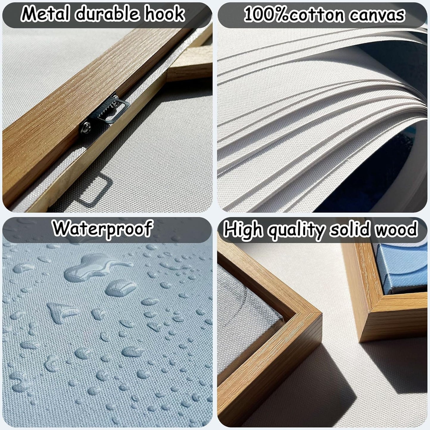 Coastal Wall Art for Living Room - Framed Vintage Wall Decor for Bedroom - Beach Canvas Artwork - Large Ocean Wall Art Beach Pictures - Ideal for Bedroom Decor Above Bed 20×40IN