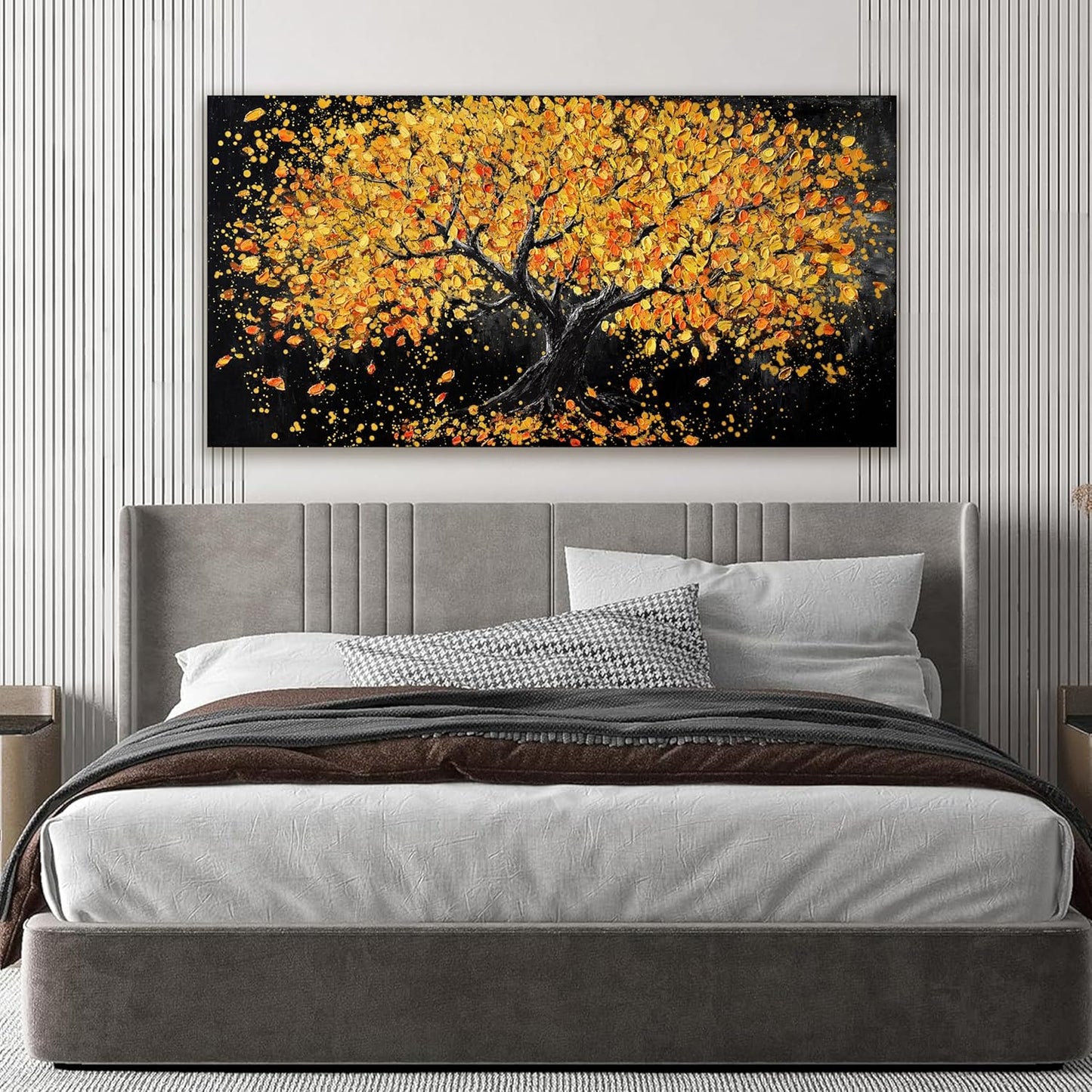 Dimpaga Canvas Wall Art Decor Artwork for Walls Black and Gold Wall Art Decor Tree of Life Wall Art Pictures for Living Room Modern Tree Wall Art Prints Art Work for Home Office Wall Decor 20" X 40"