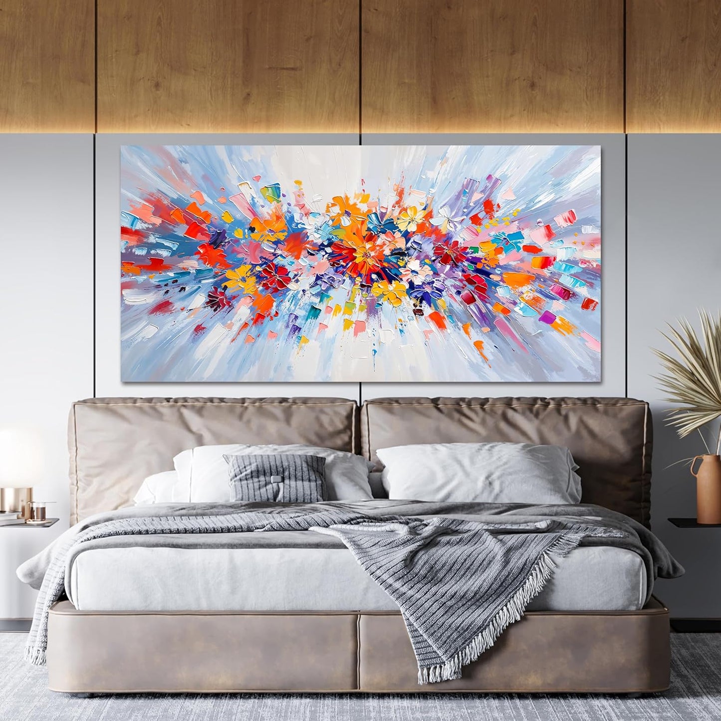 Abstrcat Canvas Wall Art Decor Wall Art Pictures for Living Room Modern Colorful Wall Art Prints Abstrcat Canvas Art Wall Decor Flower Wall Art Decorations Artwork for Walls Home Office Decor 20" X40"