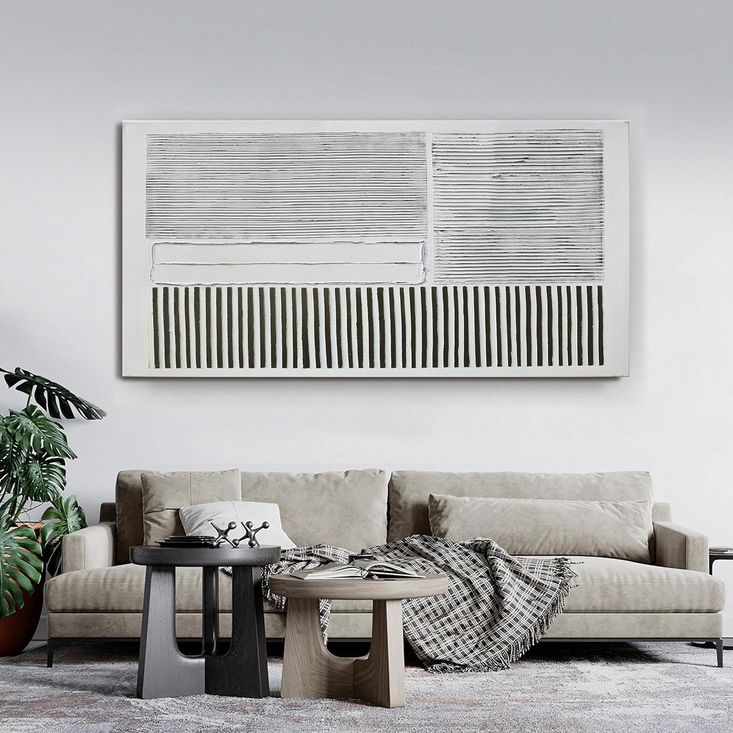 Canvas Wall Art Decor Oversize Canvas Wall Art For Living Room Black and White Wall Art Decor Artwork for Walls Modern Abstract Wall Art Prints Large Art Work For Walls Home Office Wall Decor 39" x 78"