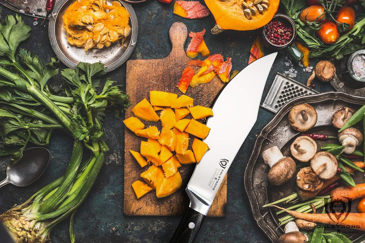 Dalstrong Barong Chef Knife - 7 inch - Gladiator Series Elite - Razor Sharp Kitchen Knife - Forged High Carbon German Steel - Full Tang Cooking Knife Gift - w/Sheath - Chef's Knife - NSF Certified