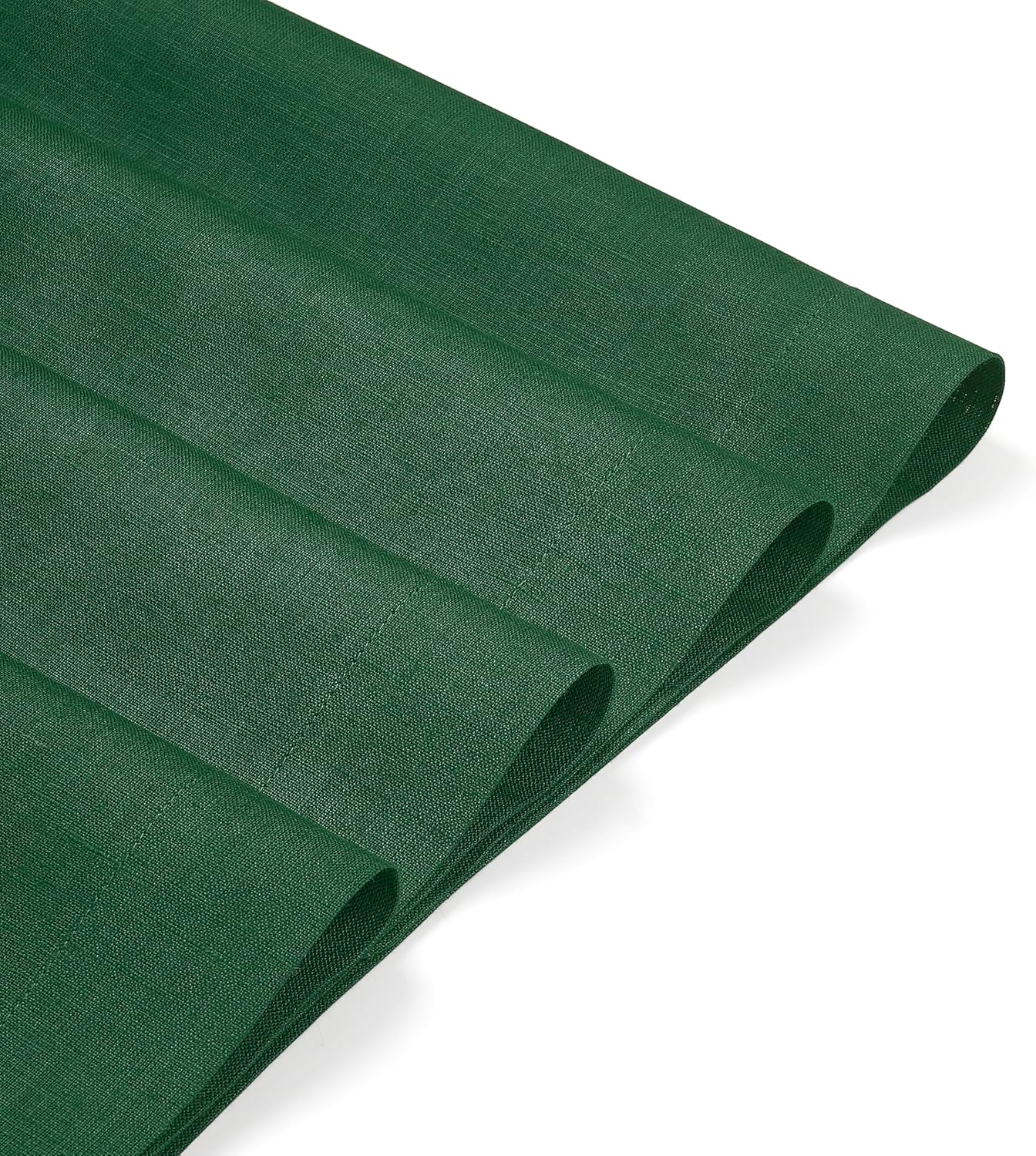 D'Moksha Homes Linen Forest Green Placemats Set of 4-100% Pure Linen Placemats 14 x 19 Inch for Fall, Autumn and Halloween - Handcrafted and Machine Washable