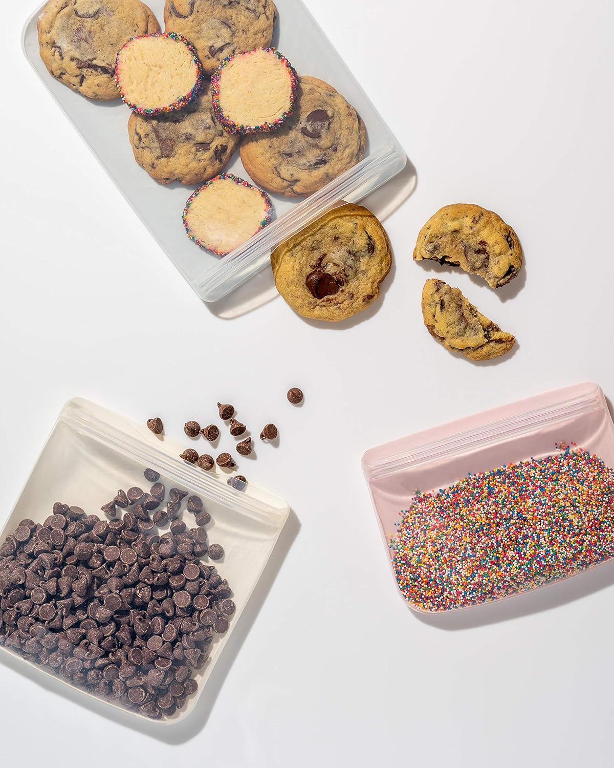 W&P Porter Silicone Reusable Storage Bag, Sandwich (10oz Flat), Mint, Food Storage Container, Microwave and Dishwasher Safe, Easy Cleaning