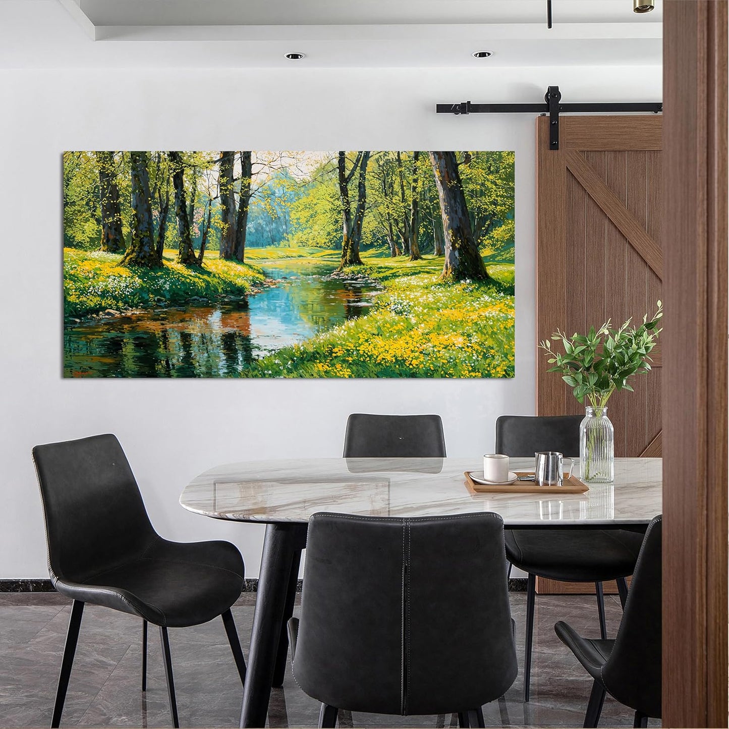 Canvas Wall Art Decor Wall Art Pictures for Living Room Modern Landscape Wall Art Prints Canvas Art Wall Decor Nature Botanical Wall Art Decorations Forest Artwork for Walls Home Office Decor 20"X40"