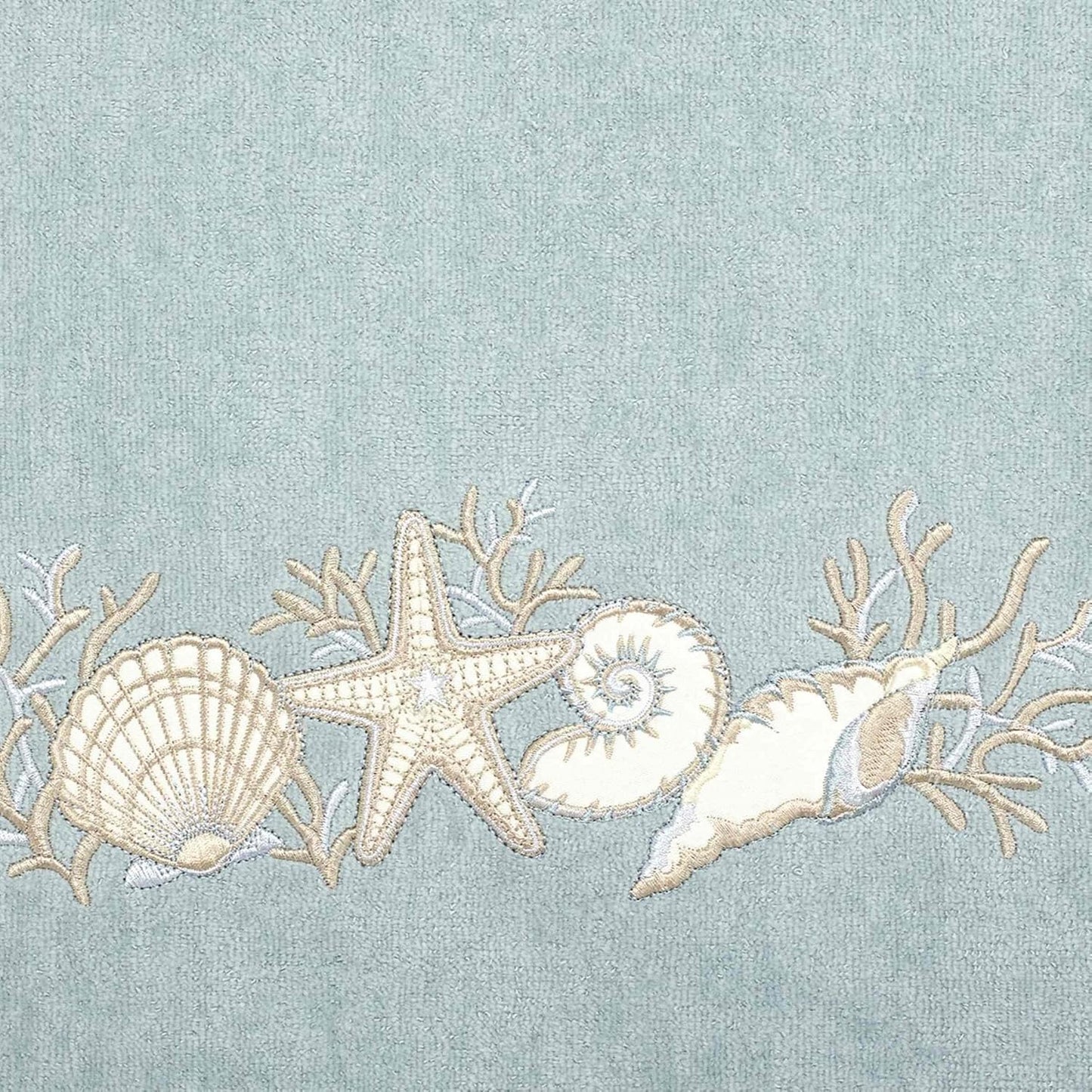 Avanti Linens - Bath Towel, Soft & Absorbent, Coastal Bathroom Essentials (Sand Shells Collection, Mineral)