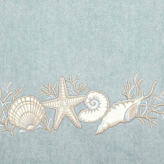 Avanti Linens - Bath Towel, Soft & Absorbent, Coastal Bathroom Essentials (Sand Shells Collection, Mineral)