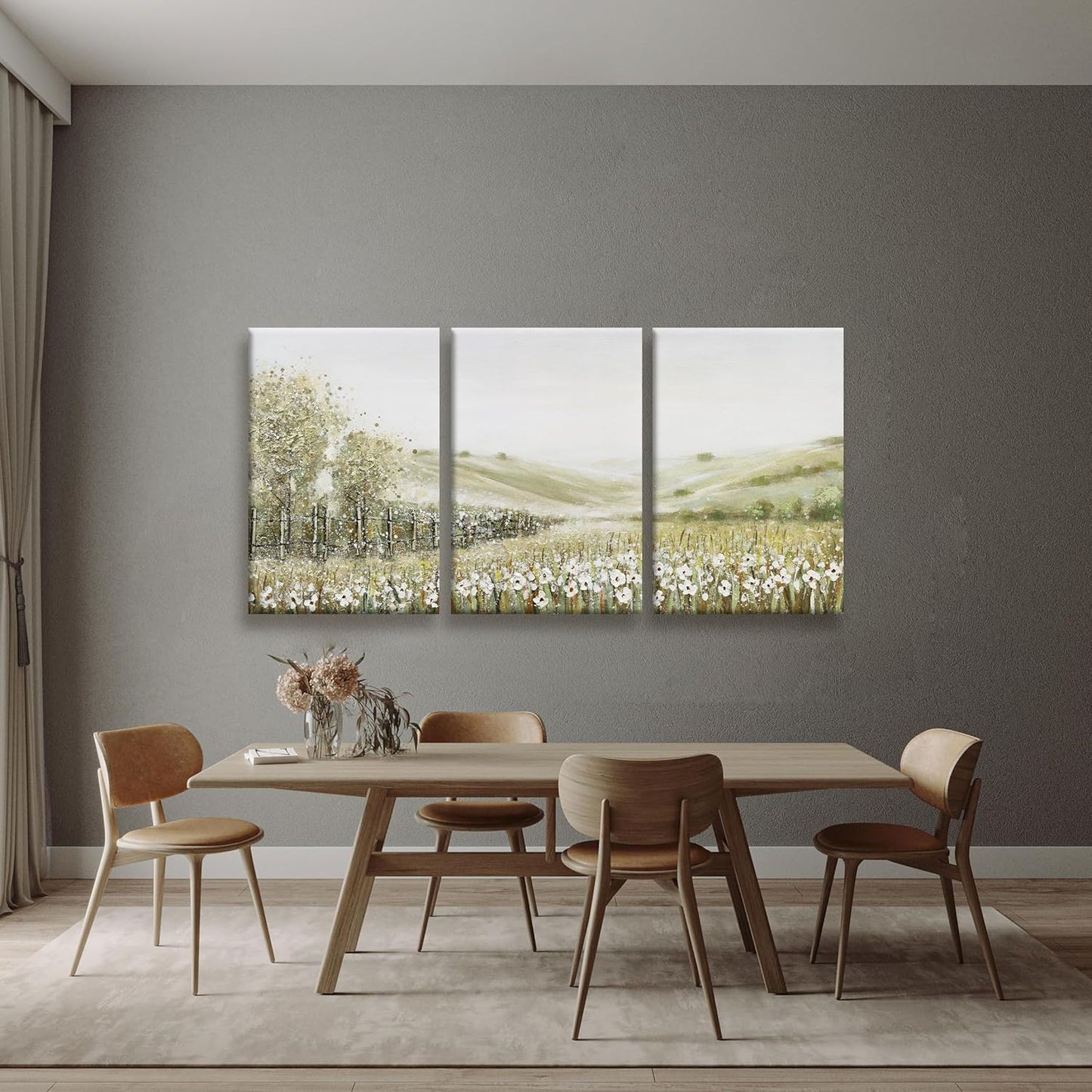 QSQ Canvas Wall Art Decor Natural Wall Decorations Home Decor Wall Art Prints Mountain Wilderness Landscape Large Size Artwork for Living Room Wall Bedroom Kitchen Office 24"x 36"x 3pcs