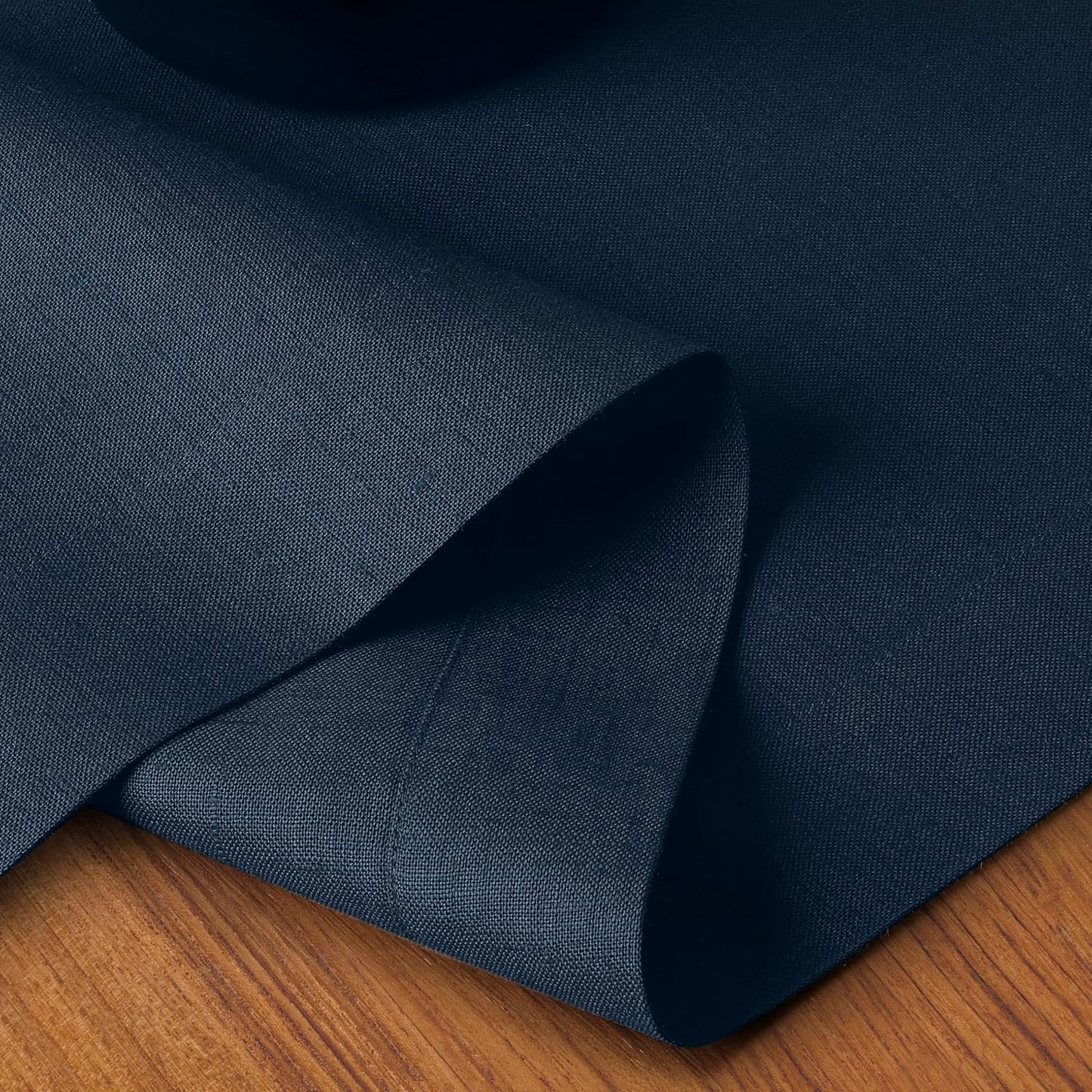 D'Moksha Homes Linen Navy Blue Table Runner 72 Inches Long - 100% Pure Linen 14 x 72 Inch Table Runner for Dining, Fall, Autumn and Halloween - Machine Washable