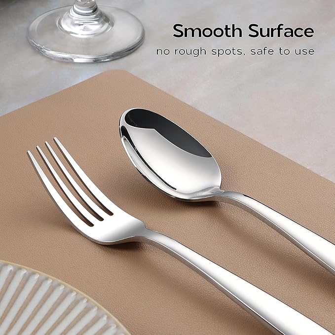 Onader 60 Piece Heavy Duty Silverware Set, Stainless Steel Flatware Cutlery Set for 12