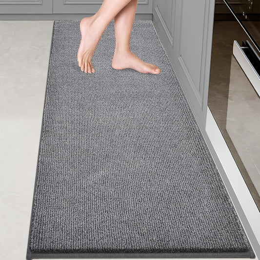Washable Kitchen Rug 24" x 70" Rectangular, Non Slip Absorbent Indoor Entryway Runner Rug for Floor, Laundry, Bathroom, Bedroom (Roll Packing)