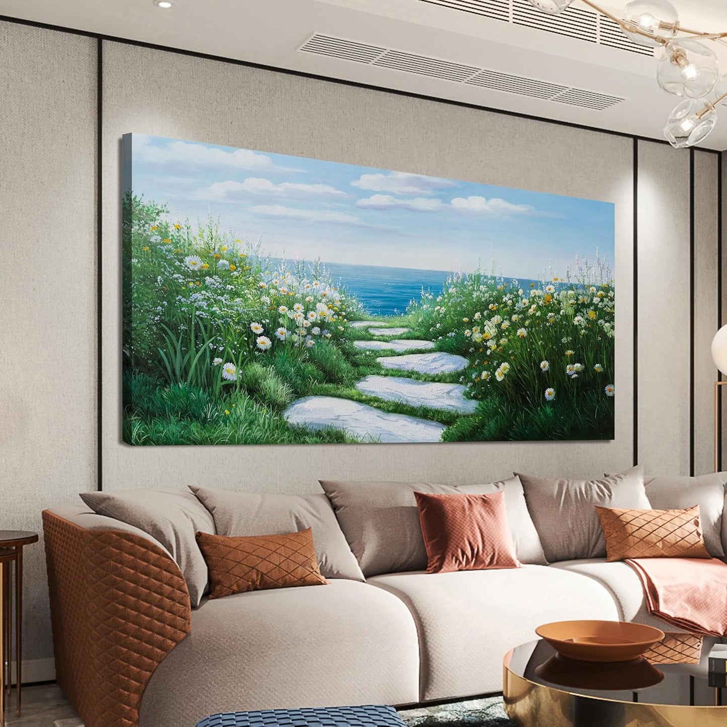 Canvas Wall Art Decor Modern Wall Art for Living Room Canvas Art Wall Decor Nature Landscape Wall Art Decor Pictures Coastal Ocean Wall Art Prints Artwork for Walls Bedroom Office Wall Decor 20" X 40"