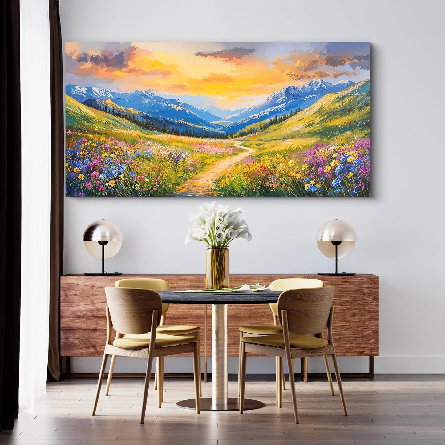 Canvas Wall Art Decor Large Wall Art Pictures for Living Room Nature Landscape Wall Art Prints Canvas Art Wall Decor Modern Botanical Wall Art Decor Artwork for Walls Home Office Wall Decor 24" X 48"