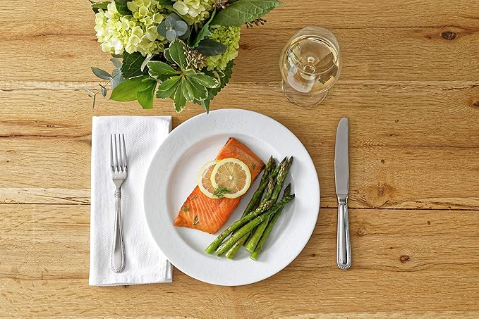 Fortessa Caviar 18/10 Stainless Steel Flatware, 5 Piece Place Setting, Service for 1