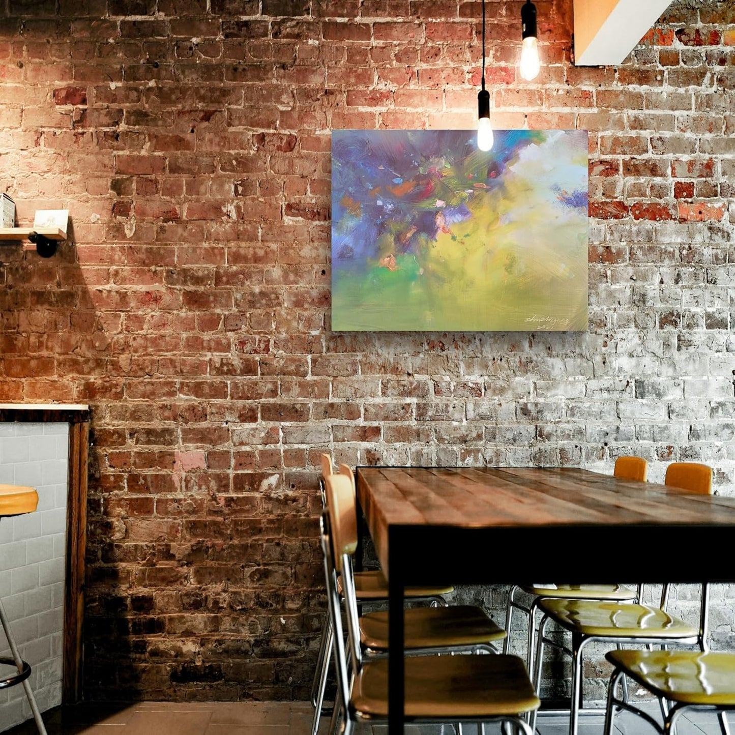 Gloliv Canvas Wall Art for Living Room – Abstract Wall Decor Painting, Artist-Authorized Reproduction Print – Modern Canvas Prints for Office, Bedroom, Bathroom & Kitchen Home Decor 23"x20"