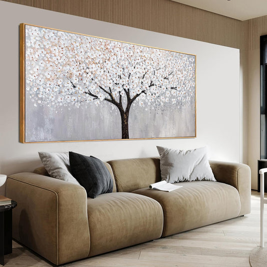 Canvas Wall Art Decor Artwork for Walls Framed Black and White Wall Art Prints Large Tree of Life Wall Art for Living Room Art Work for Wall Decor Bedroom Office Wall Art Decor 29"X58"