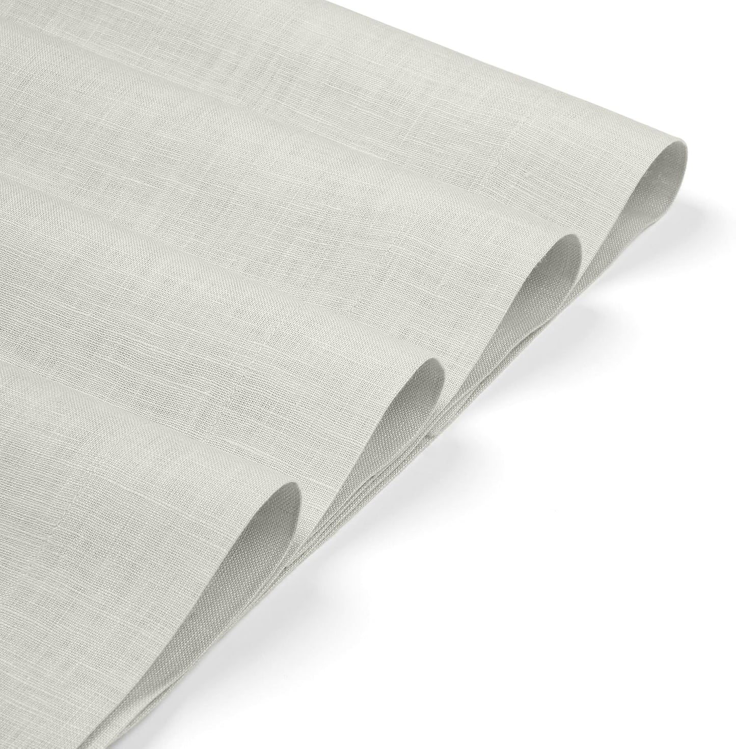 D'Moksha Homes Linen Placemats 14 x 19 Inch - Silver Grey Placemats Set of 4-100% Pure Linen Table Place Mats for Fall, Autumn and Halloween - Handcrafted and Machine Washable