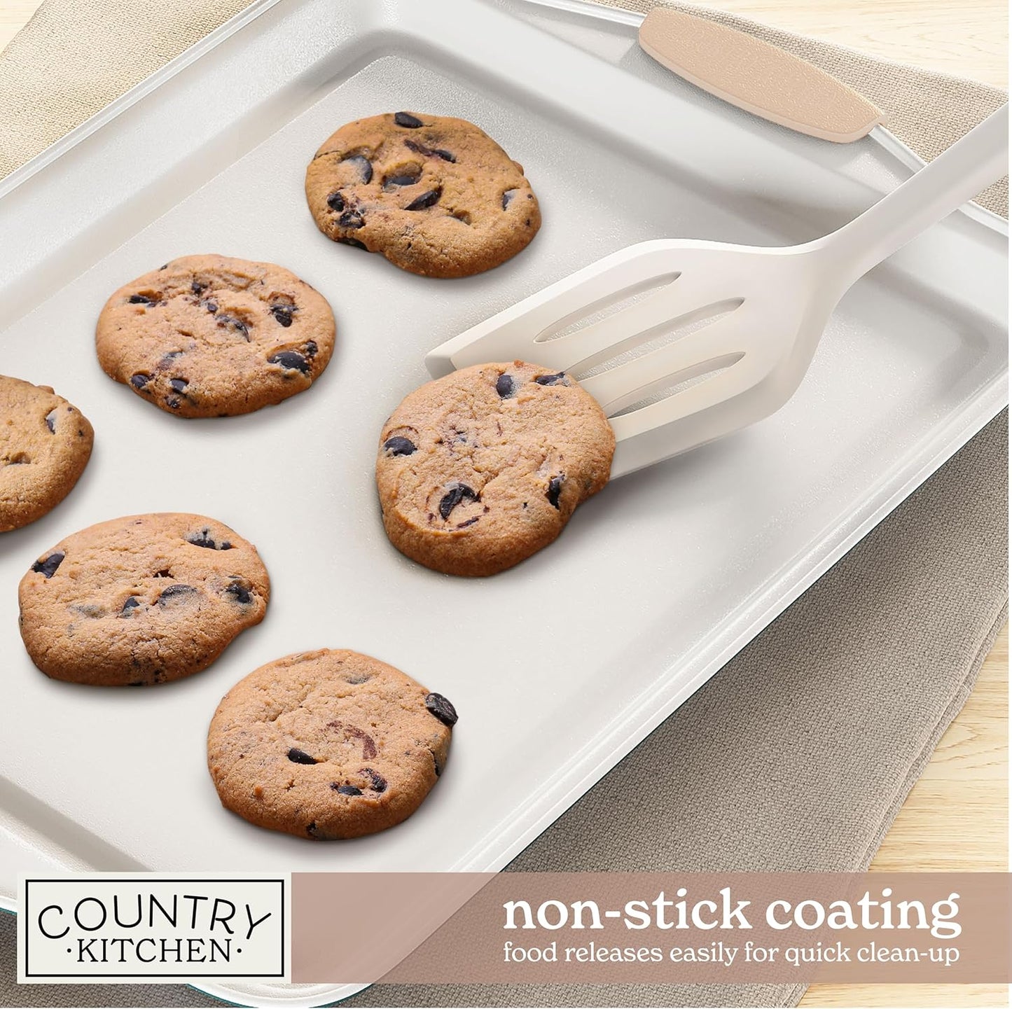 Country Kitchen Nonstick Stackable Bakeware Set - Durable, Easy Release Baking Set- 22 Pc. Includes Silicone Muffin Cups