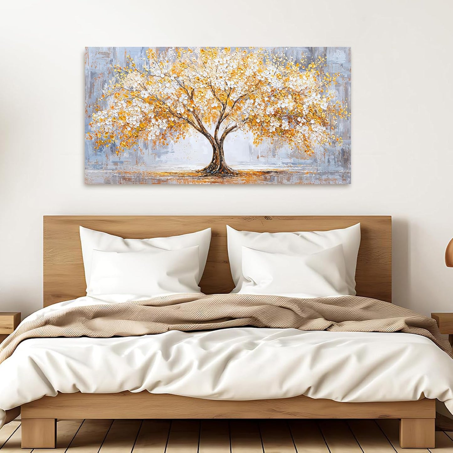 TAIJXAGSG Canvas Wall Art Decor Modern Botanical Wall Art Prints Art Work For Wall Decor Golden Tree of Life Wall Art Decorations Tree Wall Art Pictures For Living Room 20"X 40"Bedroom Office Decor