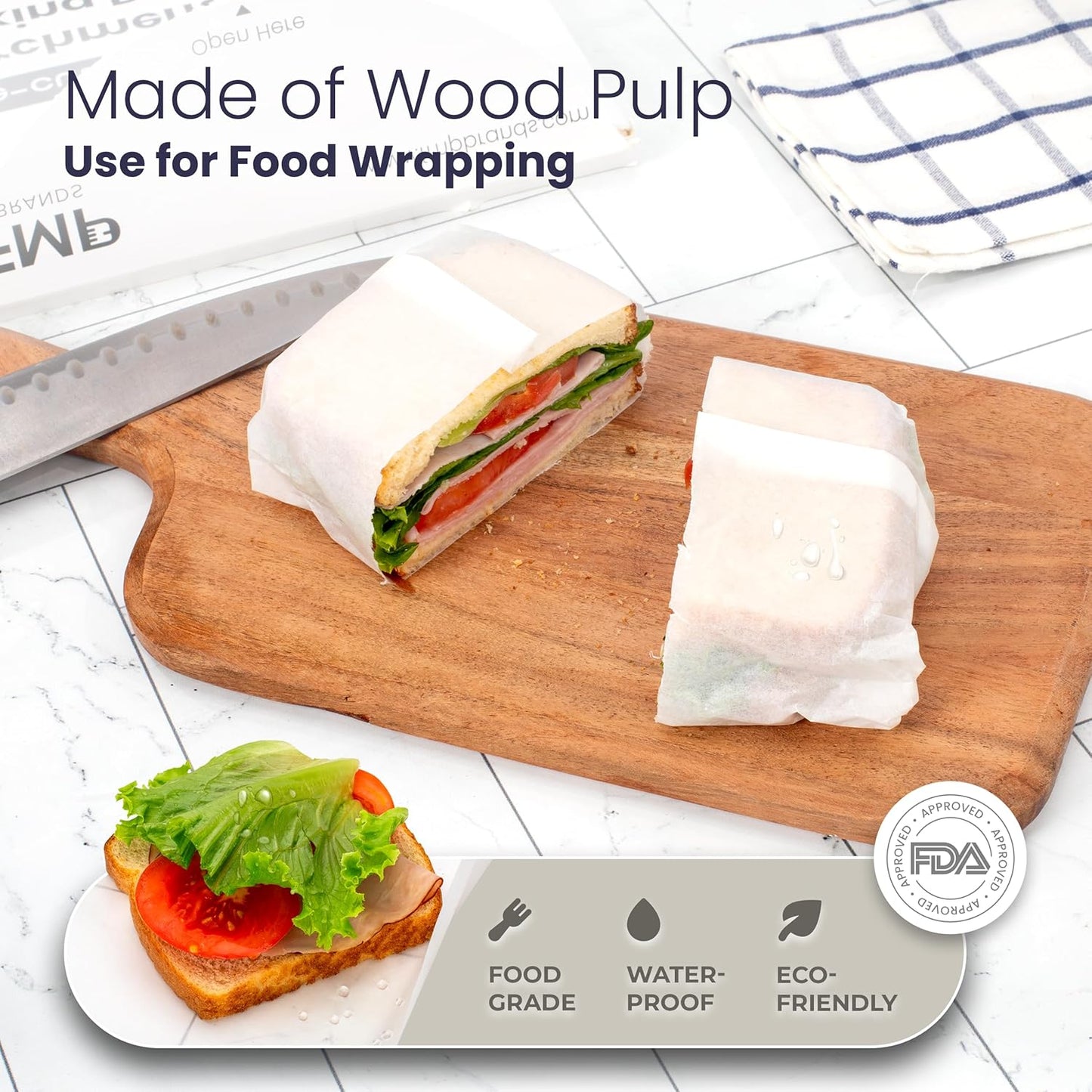 Fit Meal Prep 125 Pcs Parchment Paper Baking Sheets, 16 x 24 inch Pre-Cut Non Stick Full Size White Oven Paper for Cooking, Baking Cookie, Steaming, Grilling Rack, Air Fryer