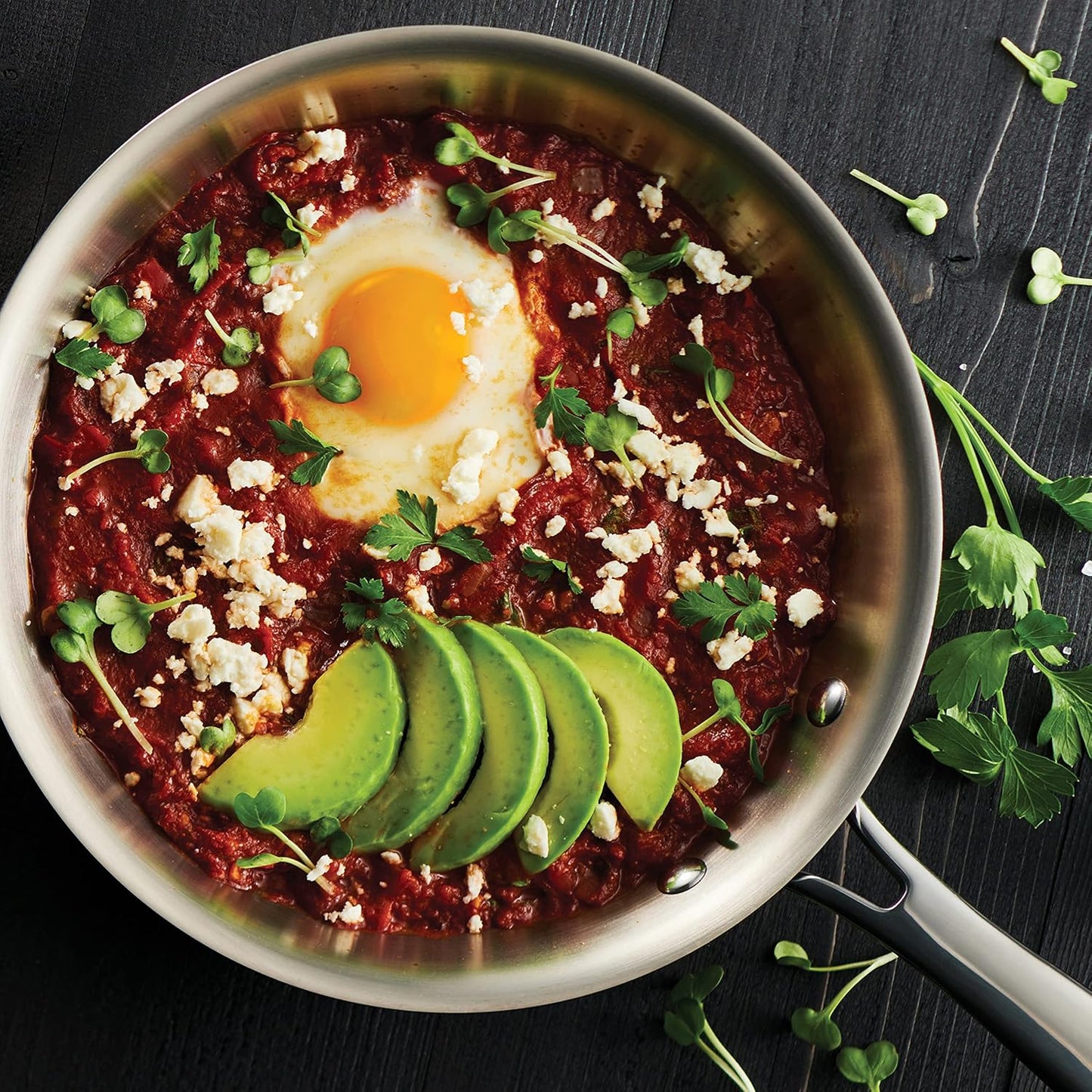 Tramontina Signature Tri-Ply Clad Stainless Steel 8-Inch Small Frying Pan, Induction-Ready Skillet, Dishwasher-Safe, NSF-Certified, Made in Brazil