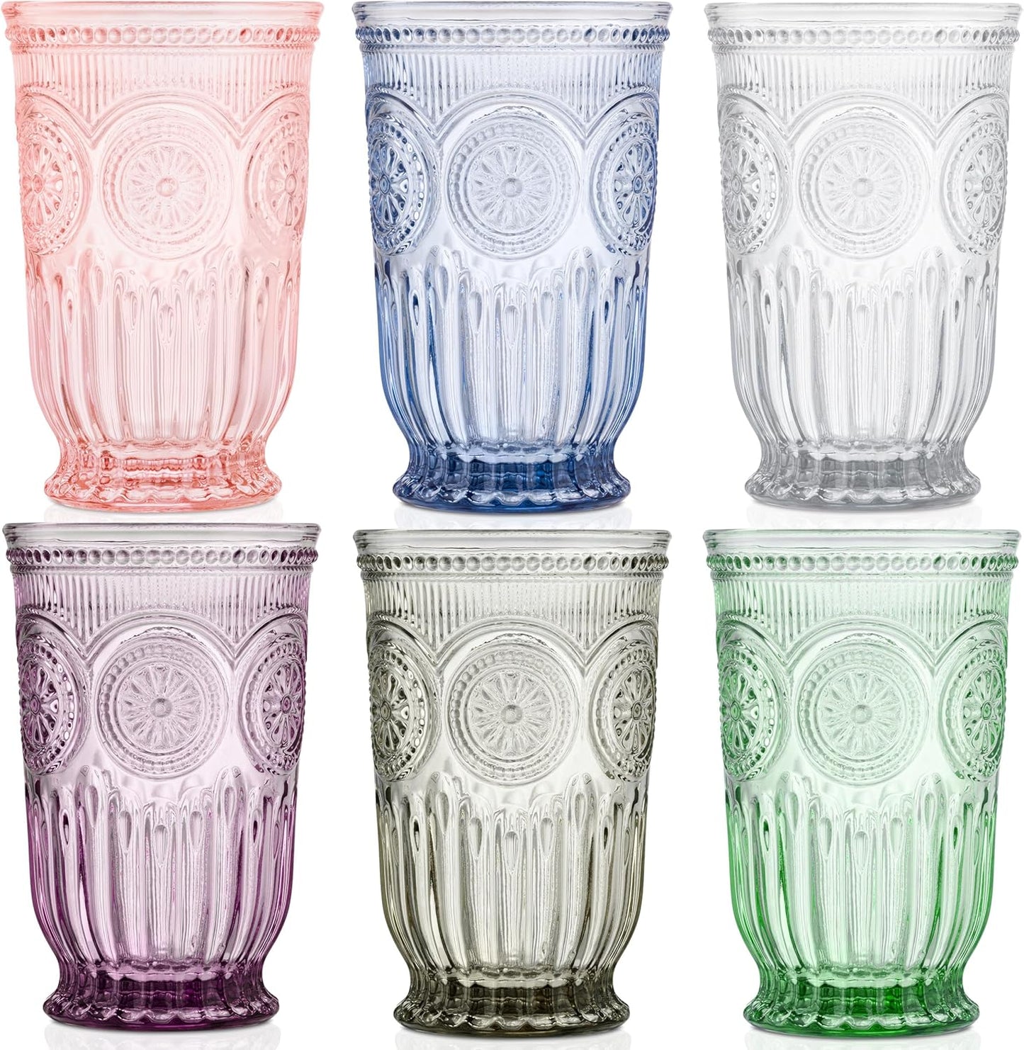 Yungala Multi-colored Highball Drinking Glasses