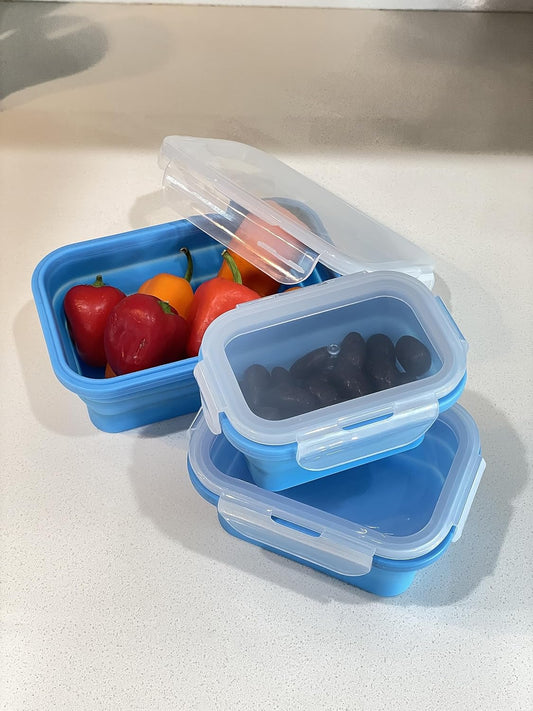 Collapsible Silicone Food Storage Container Combo pack